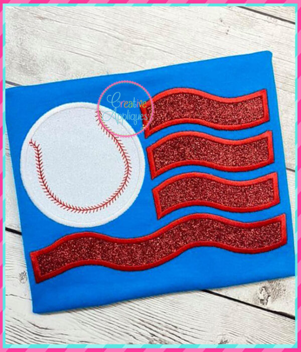 Baseball Flag Applique