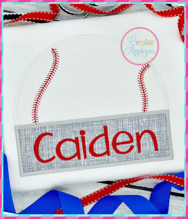 Baseball Frame Applique Design