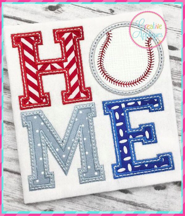 Home Baseball Applique