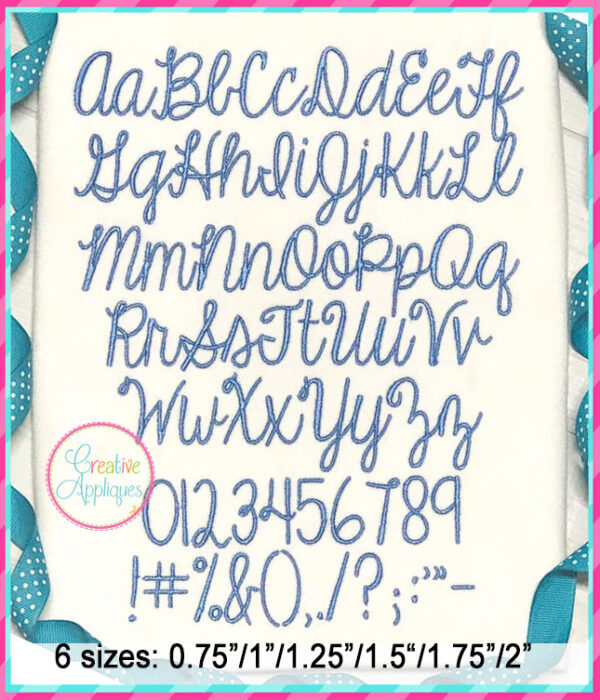 Eyes Wide Open Embroidery Font - Image 3