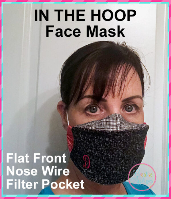 In The Hoop Flat Front Face Mask with Pocket - Image 3