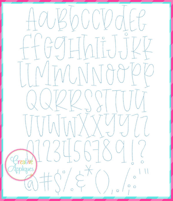 Farmhouse Lemonade Floss Embroidery Font - Image 6