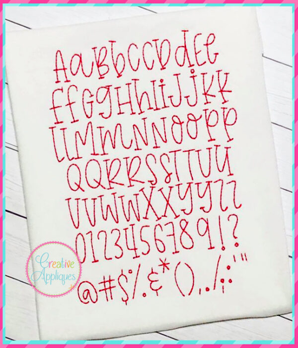 Farmhouse Lemonade Floss Embroidery Font - Image 5