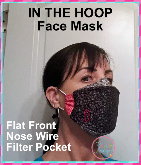 In The Hoop Flat Front Face Mask with Pocket - Image 7