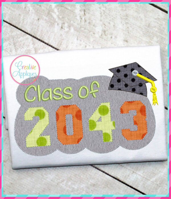 Bean Stitch Class of 2043 Applique