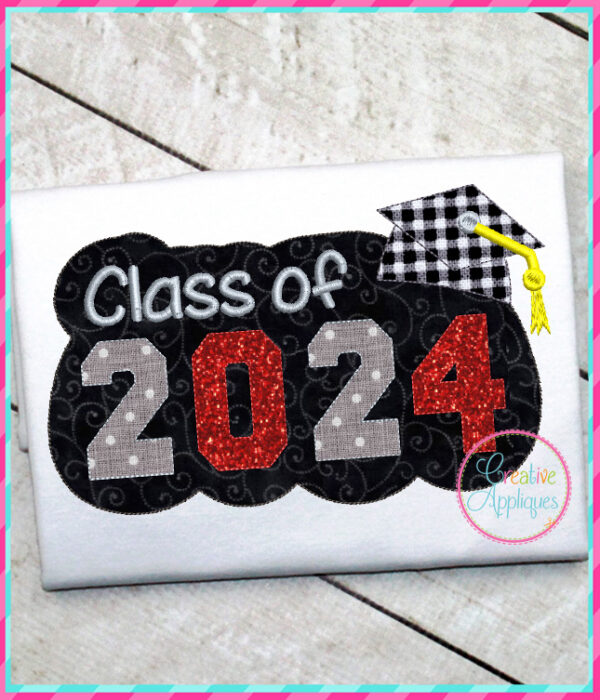 Bean Stitch Class of 2024 Applique