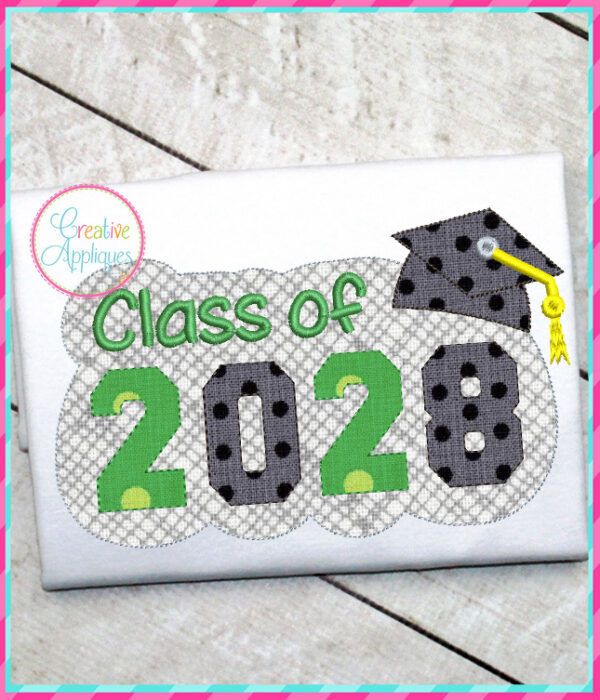 Bean Stitch Class of 2028 Applique