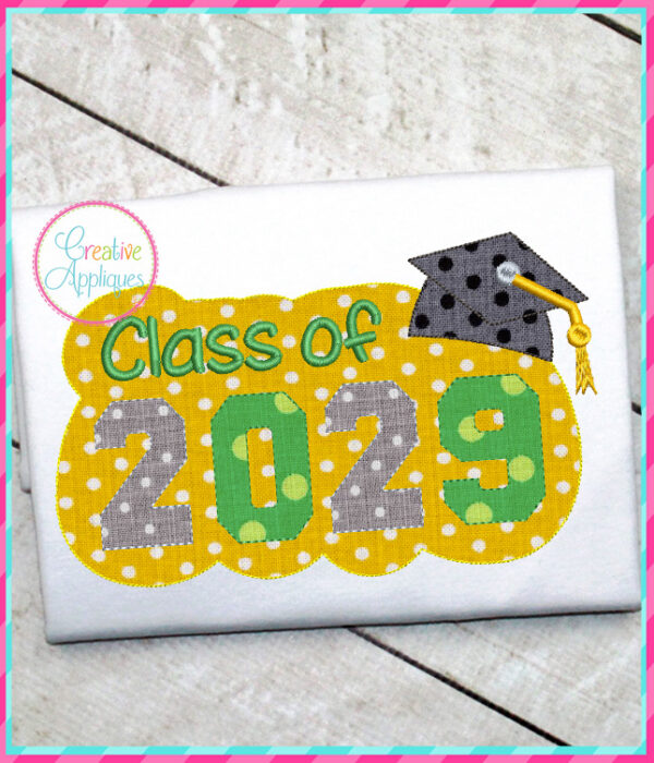 Bean Stitch Class of 2029 Applique