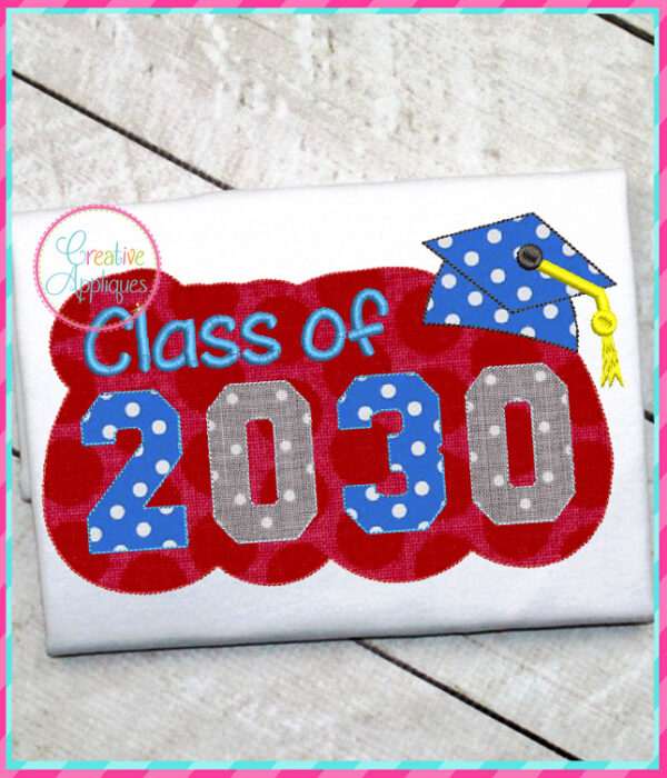 Bean Stitch Class of 2030 Applique