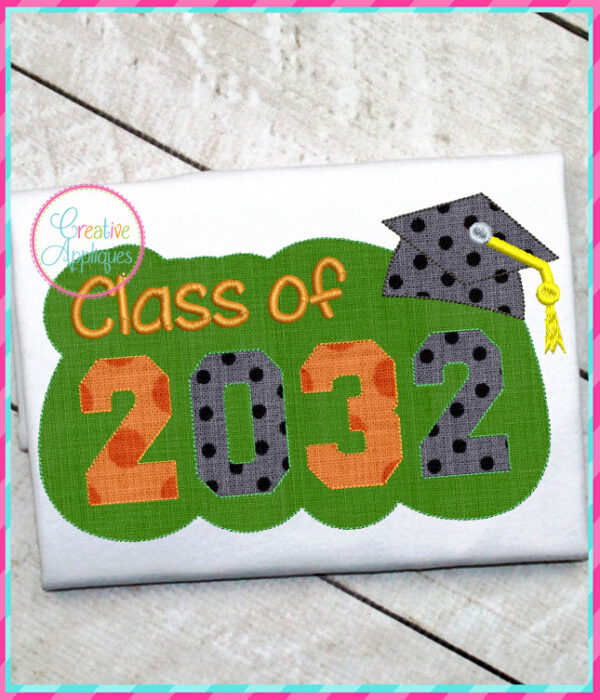 Bean Stitch Class of 2032 Applique