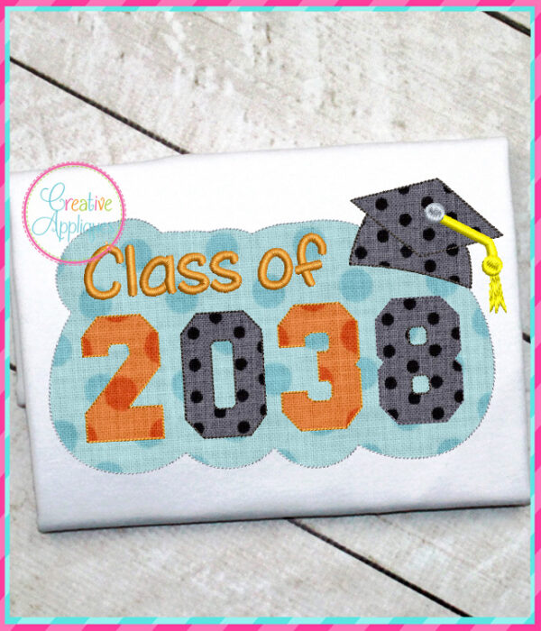 Bean Stitch Class of 2038 Applique