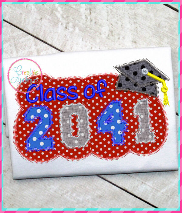 Zigzag Stitch Class of 2041 Applique