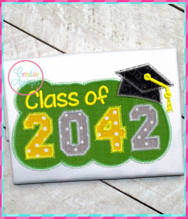 Zigzag Stitch Class of 2042 Applique