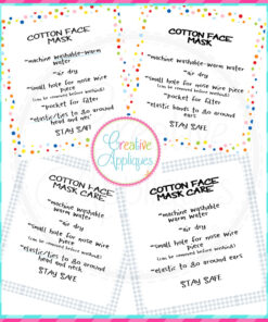Printable Face Mask Care Instructions for Flat Front Masks - Creative ...