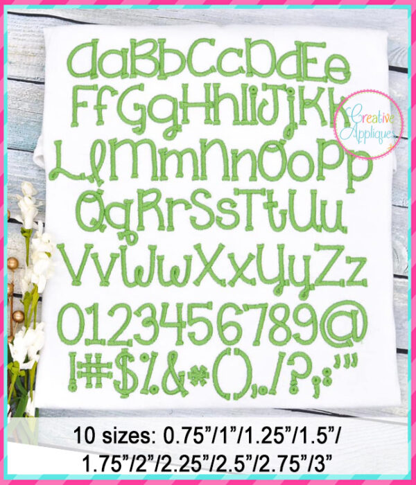 One Thing Embroidery Font - Image 5