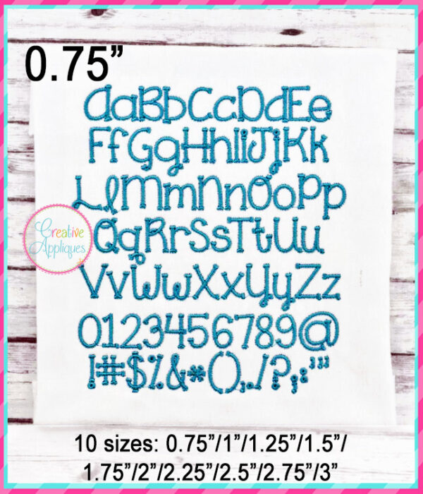 One Thing Embroidery Font - Image 2