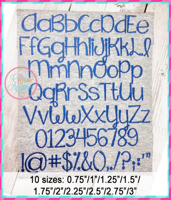 One Thing Embroidery Font - Image 4