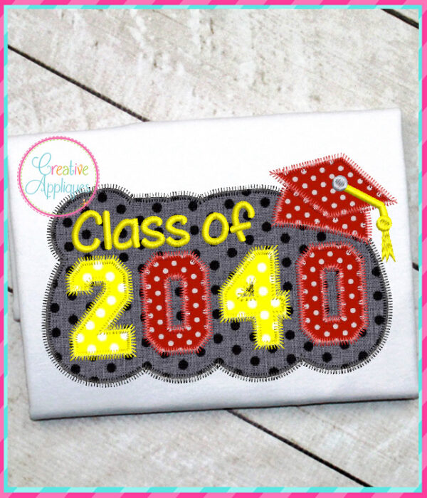 Zigzag Stitch Class of 2040 Applique