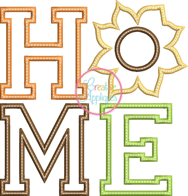 Home Sunflower Applique Design - Image 2