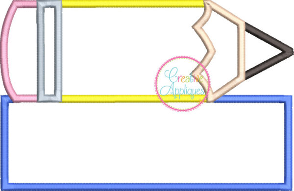 Pencil Frame Applique Design - Image 2