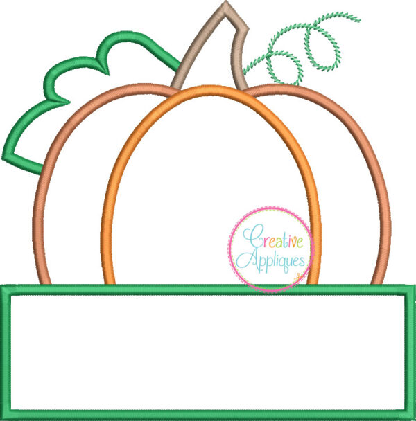 Pumpkin Frame Applique Design - Image 2