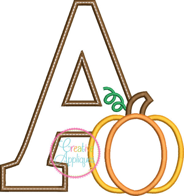 Pumpkin Alphabet Applique Design - Image 5