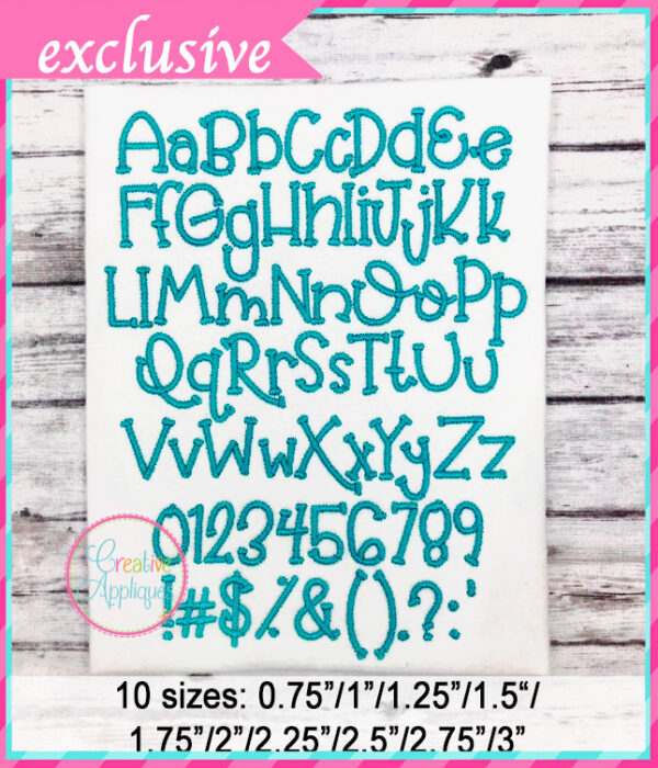 Balloon Embroidery Font - Image 7