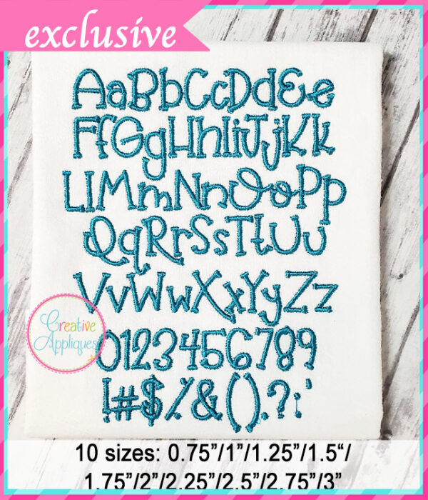 Balloon Embroidery Font - Image 6