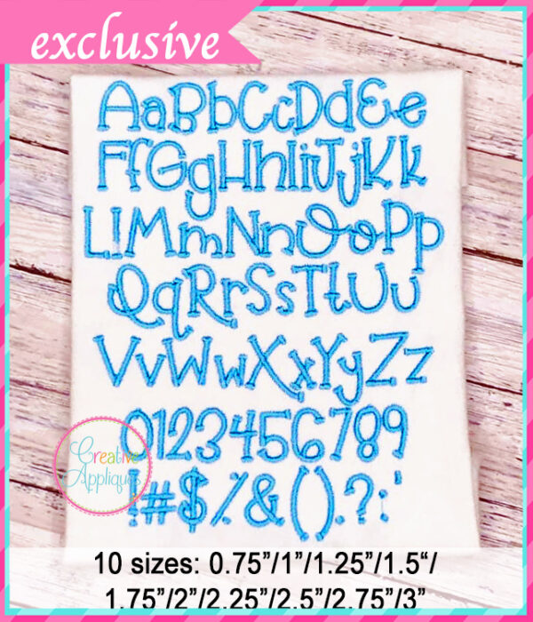 Balloon Embroidery Font - Image 4