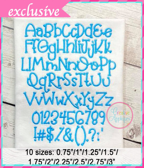 Balloon Embroidery Font