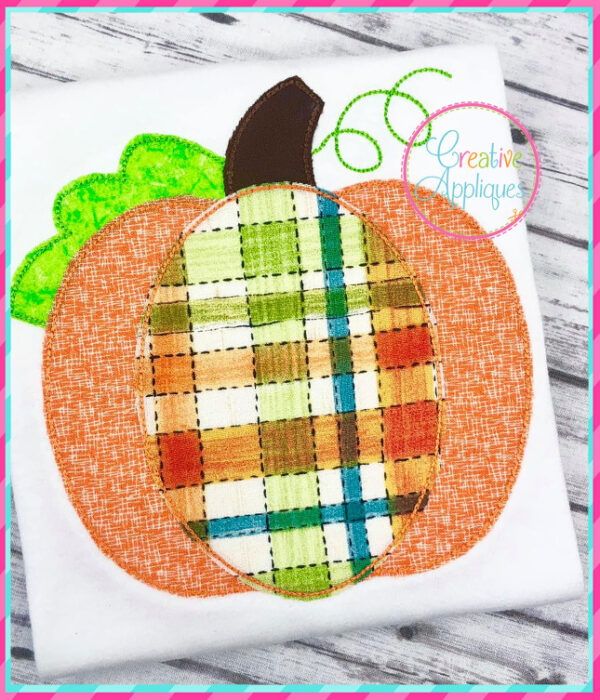 Bean Stitch Pumpkin Applique Design