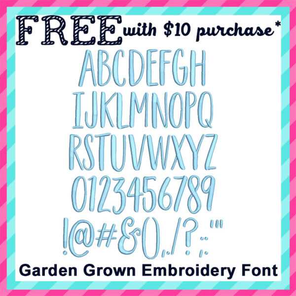 Garden Grown Embroidery Font