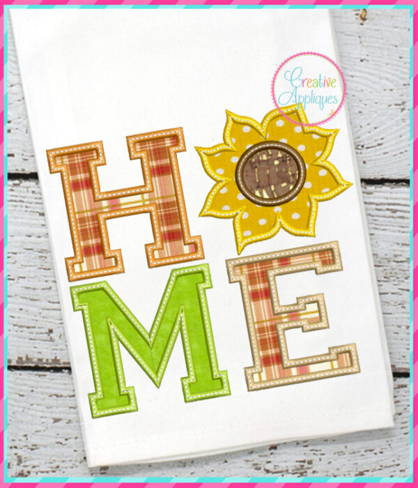 Home Sunflower Applique Design