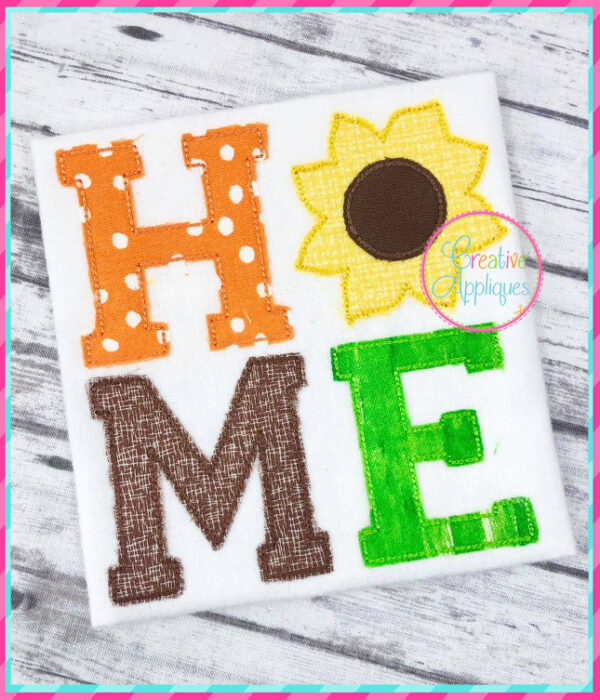 Bean Stitch Home Sunflower Applique Design