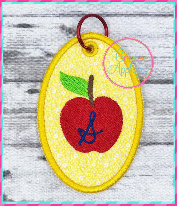 Oval Vertical Tag In The Hoop Machine Embroidery Design - Image 2