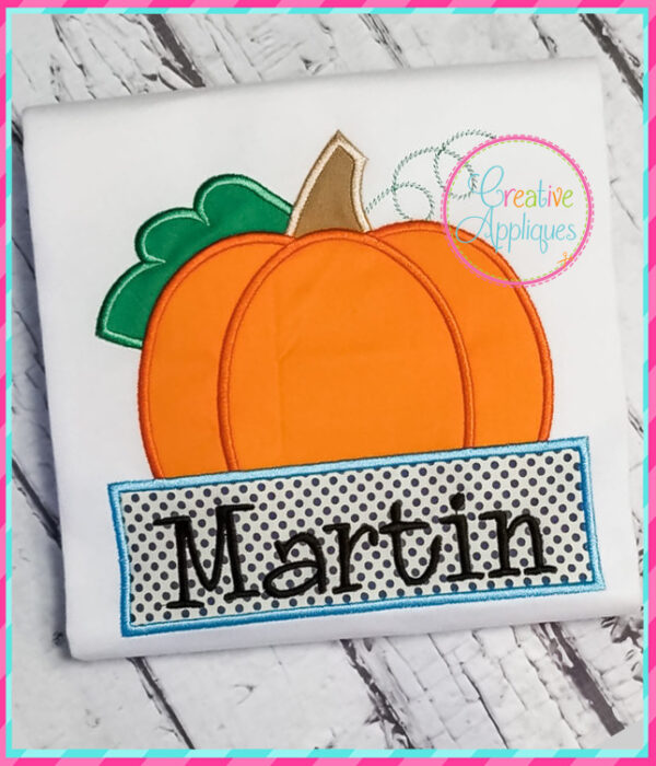 Pumpkin Frame Applique Design