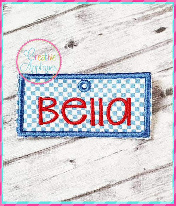 Rectangle Horizontal Tag In The Hoop Machine Embroidery Design - Image 2