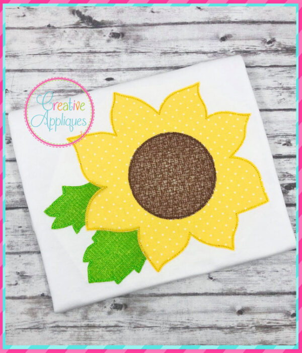 Bean Stitch Sunflower Applique Design