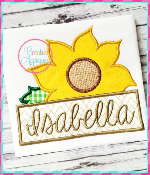 Sunflower Frame Applique Design