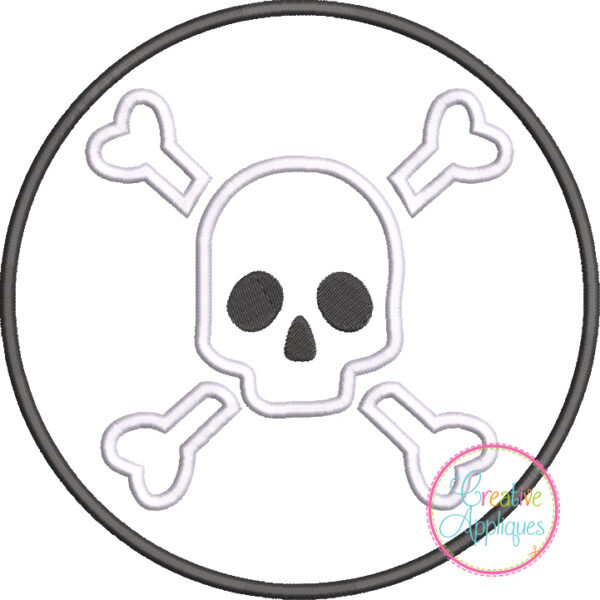 Skull and Bones Applique Design - Image 2