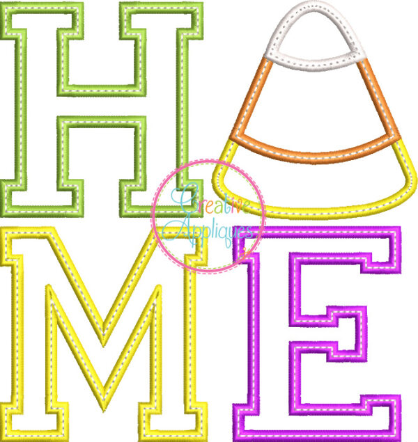 Home Candy Corn Applique Design - Image 2