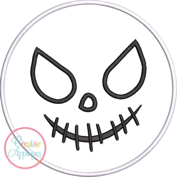 Skull Face Applique Design - Image 2