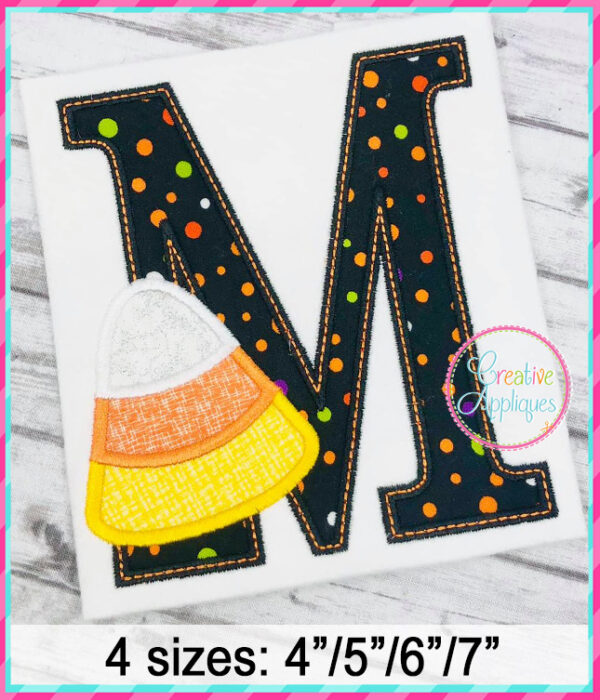 Candy Corn Alphabet Applique Design