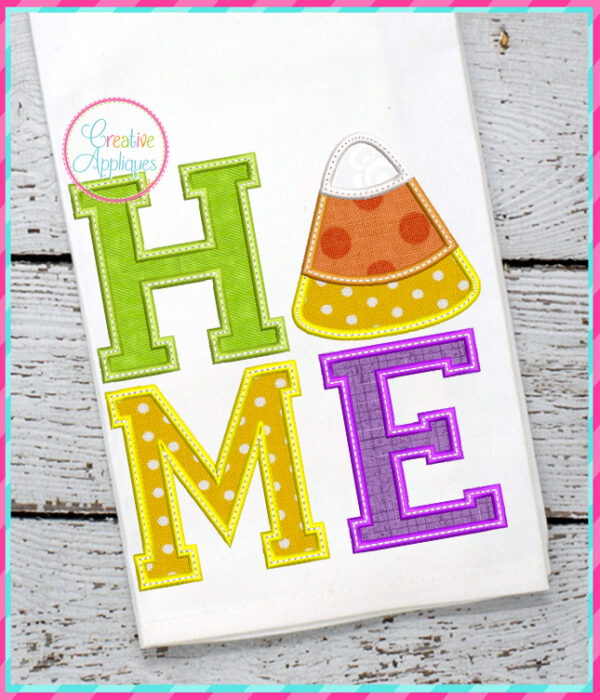 Home Candy Corn Applique Design