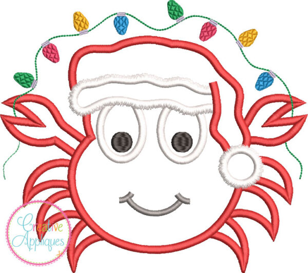 Santa Crab Applique Design - Image 2