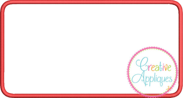 Rounded Rectangle Frame Applique Design - Image 2