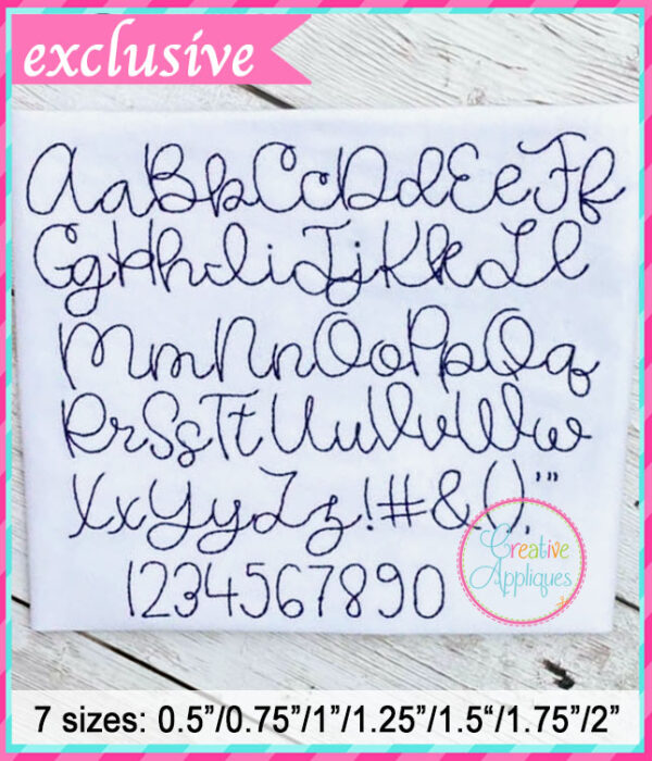 Bella Floss Embroidery Font - Image 3