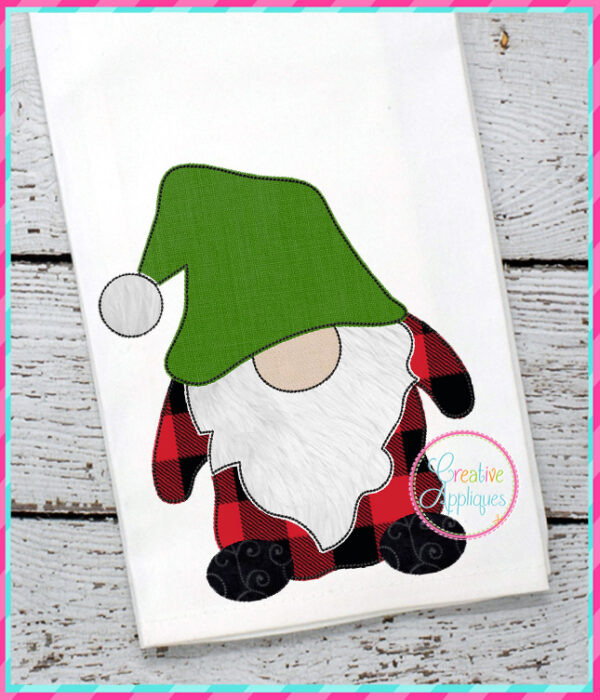 Bean Stitch Gnome Applique Design