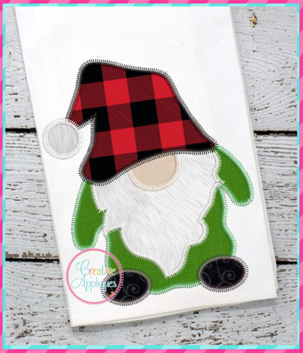 Zigzag Stitch Gnome Applique Design