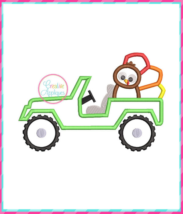 Turkey Jeep Applique Design - Image 2